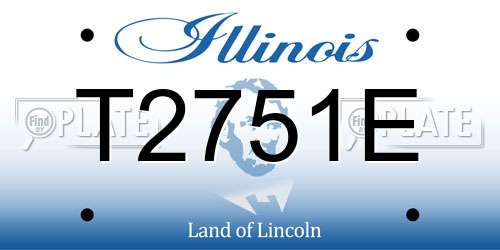 T2751E Illinois License Plate