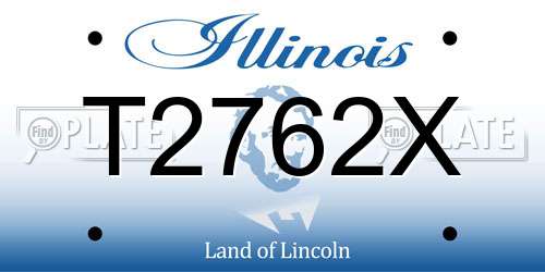 T2762X Illinois License Plate
