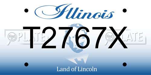 T2767X Illinois License Plate
