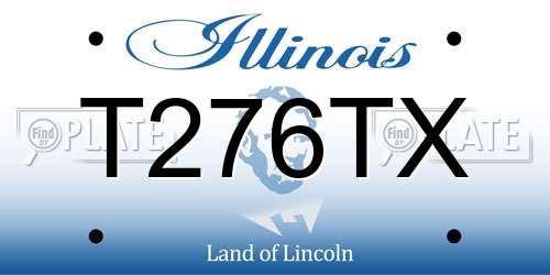 T276TX Illinois License Plate