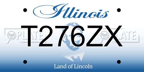 T276ZX Illinois License Plate