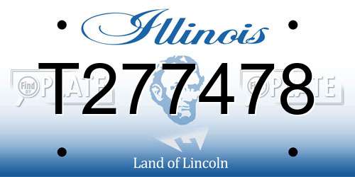 T277478 Illinois License Plate