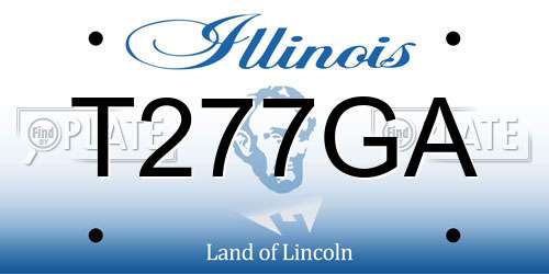 T277GA Illinois License Plate