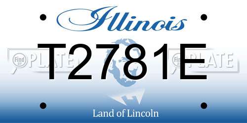 T2781E Illinois License Plate