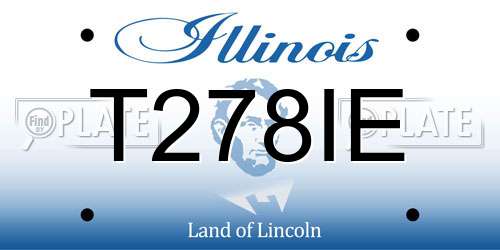 T278IE Illinois License Plate