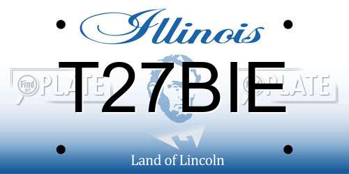 T27BIE Illinois License Plate