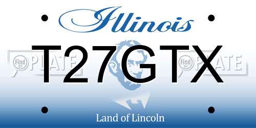T27GTX Illinois License Plate