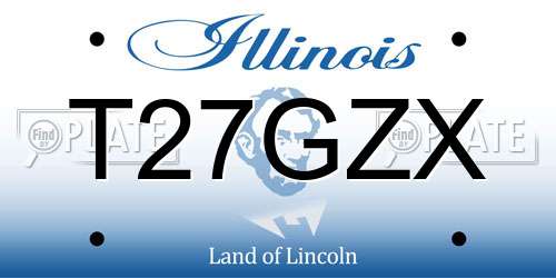 T27GZX Illinois License Plate
