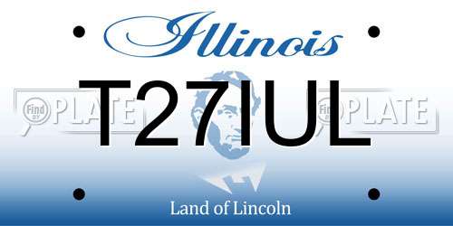 T27IUL Illinois License Plate