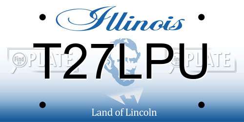 T27LPU Illinois License Plate