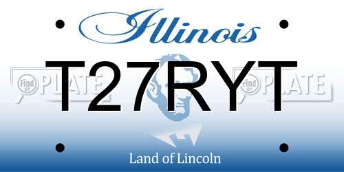 T27RYT Illinois License Plate