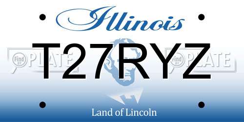 T27RYZ Illinois License Plate