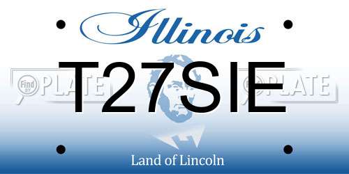 T27SIE Illinois License Plate
