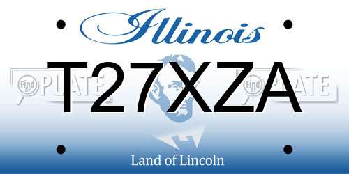 T27XZA Illinois License Plate