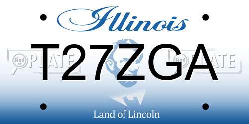 T27ZGA Illinois License Plate