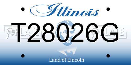 T28026G Illinois License Plate