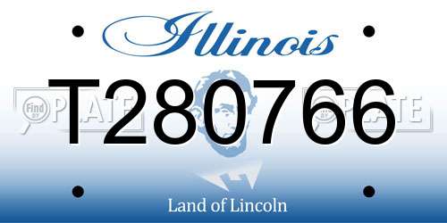 T280766 Illinois License Plate