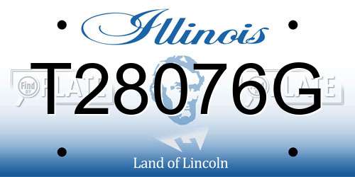 T28076G Illinois License Plate