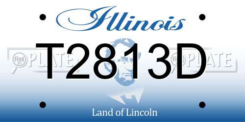 T2813D Illinois License Plate