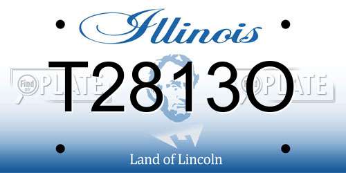 T2813O Illinois License Plate