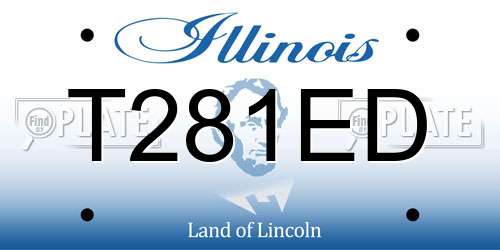 T281ED Illinois License Plate