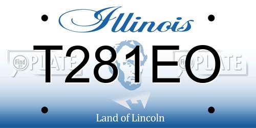T281EO Illinois License Plate