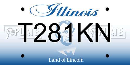T281KN Illinois License Plate