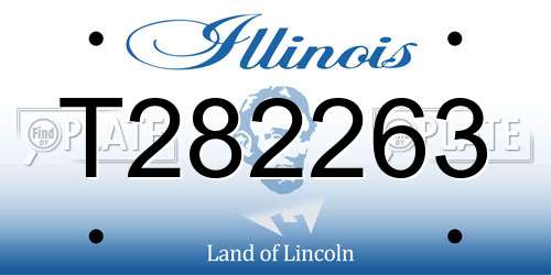 T282263 Illinois License Plate