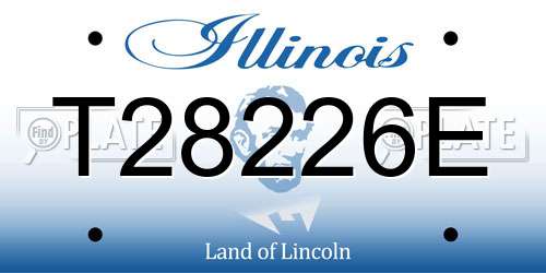 T28226E Illinois License Plate