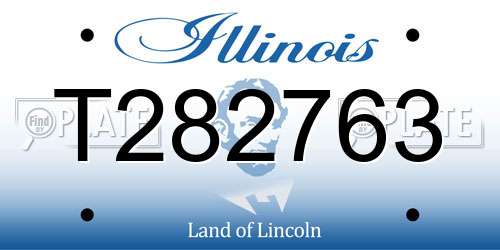 T282763 Illinois License Plate