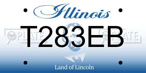 T283EB Illinois License Plate