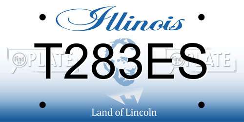 T283ES Illinois License Plate