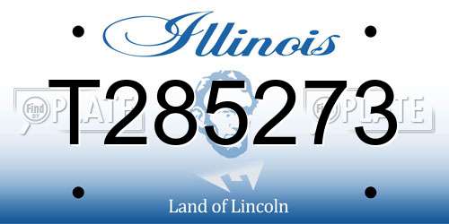 T285273 Illinois License Plate