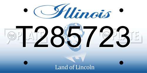 T285723 Illinois License Plate