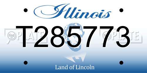 T285773 Illinois License Plate