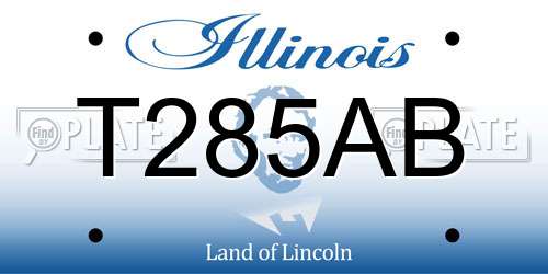 T285AB Illinois License Plate