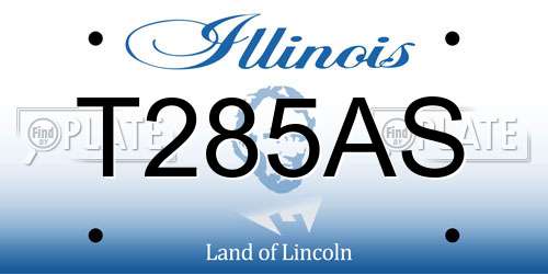 T285AS Illinois License Plate