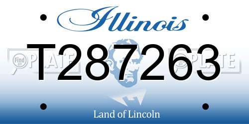 T287263 Illinois License Plate