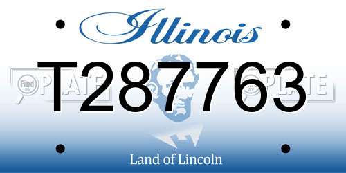 T287763 Illinois License Plate