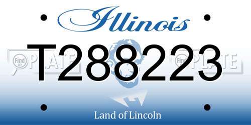 T288223 Illinois License Plate