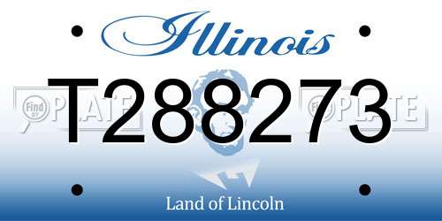 T288273 Illinois License Plate