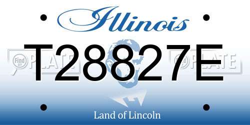 T28827E Illinois License Plate