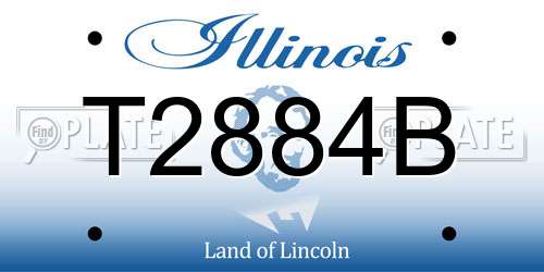 T2884B Illinois License Plate