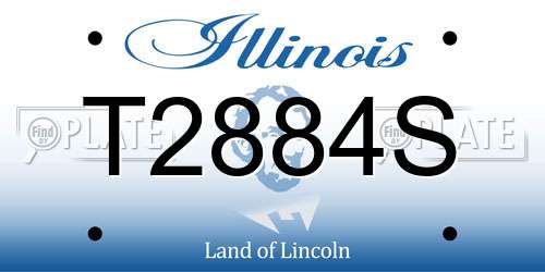T2884S Illinois License Plate