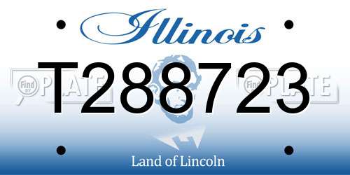 T288723 Illinois License Plate