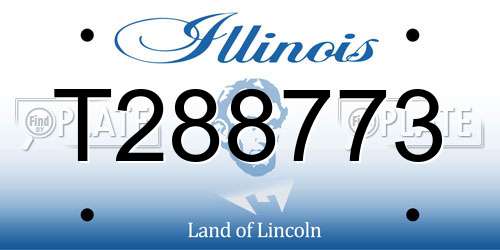 T288773 Illinois License Plate