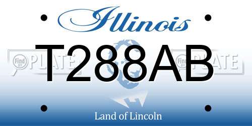 T288AB Illinois License Plate