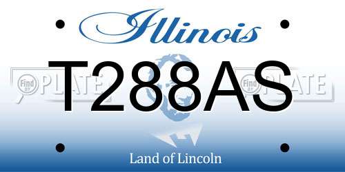 T288AS Illinois License Plate