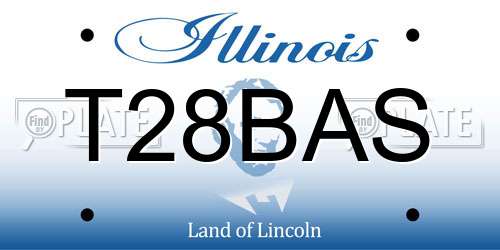 T28BAS Illinois License Plate