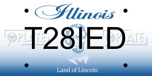T28IED Illinois License Plate